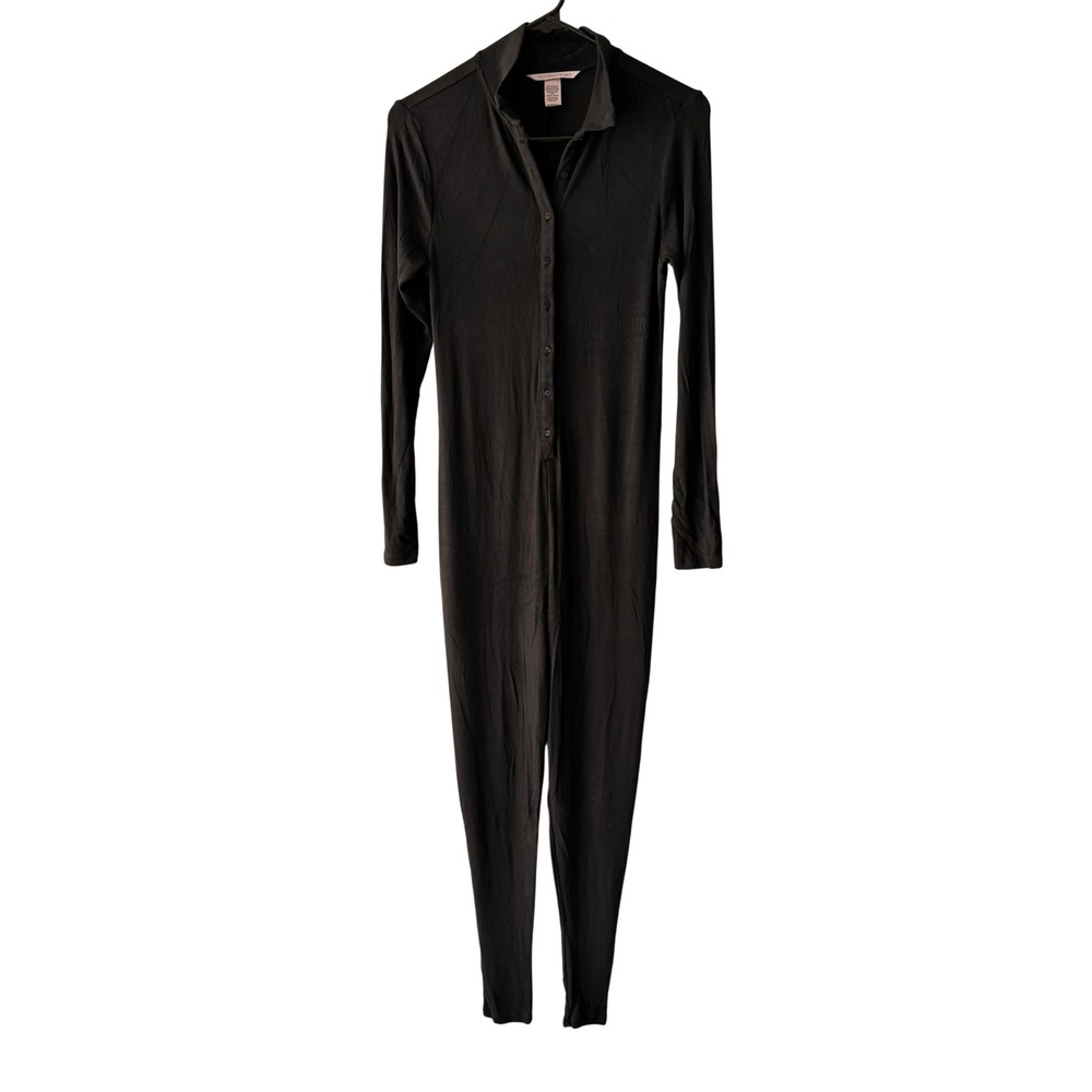 Victoria's Secret Ribbed Knit Long Sleeve Union Suit Size M